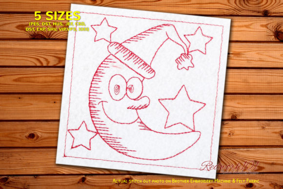 Christmas Hat with Moon Redwork: A Designer's Review
