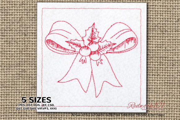 Christmas Ribbon Redwork: A Pro Review for Business Merch