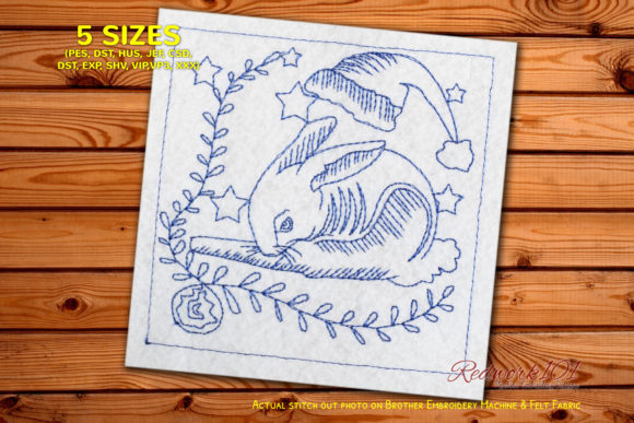 Cute Christmas Bunny Redwork: A Designer's Review