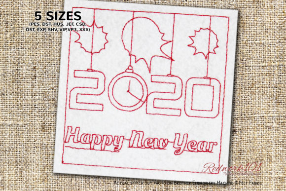 New Year Clock Redwork: A Festive Holiday Review