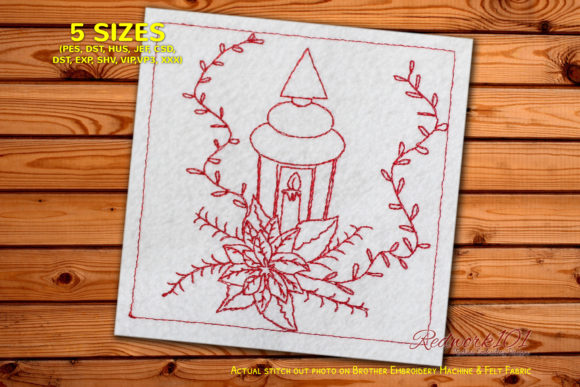 Review: Christmas Bouquet Redwork Design for Etsy Shops