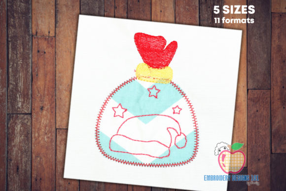 Review: Gift Bag of Santa in Red Applique for Holiday Shops